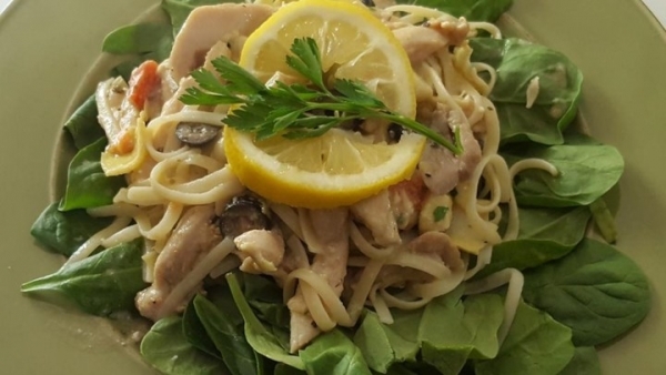 Греческая куриная паста
